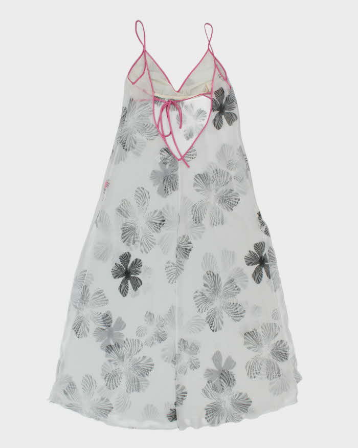 La Senza Sheer White Patterned Maxi Slip - M