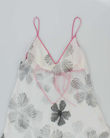 La Senza Sheer White Patterned Maxi Slip - M