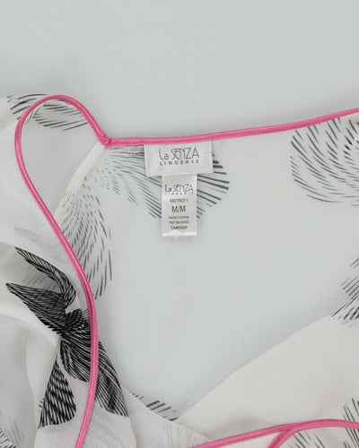 La Senza Sheer White Patterned Maxi Slip - M