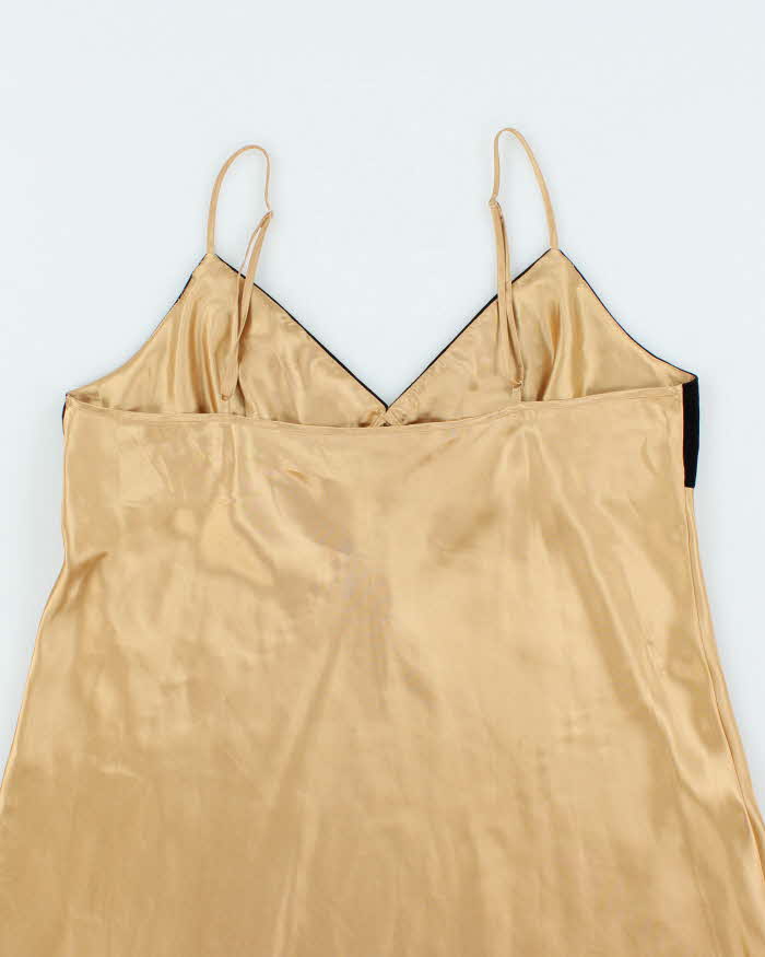 Morgan Taylor 1990s Black Velvet and Gold Slip - XL