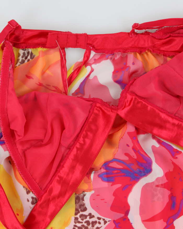 Vintage Dark Pink Floral Lingerie Camisole - S