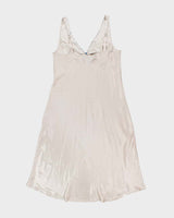 Jones New York Ivory and Blue Dots Lingerie Slip - XL
