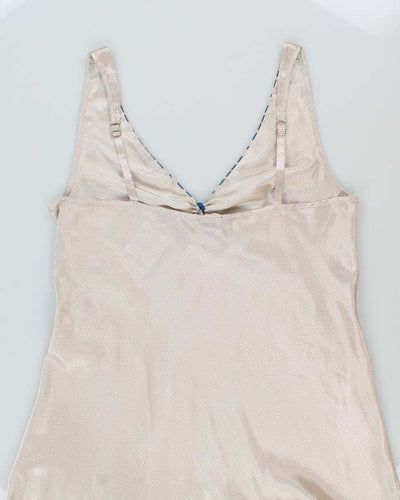 Jones New York Ivory and Blue Dots Lingerie Slip - XL