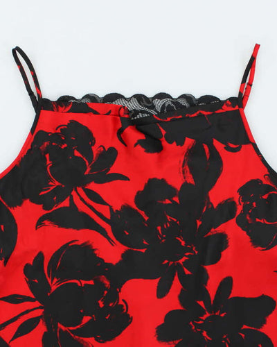 La Vie En Rose Red and Black Lingerie Slip - XL