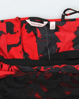 La Vie En Rose Red and Black Lingerie Slip - XL