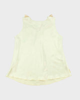 Vintage 1980s Yellow Floral Lingerie Camisole - M