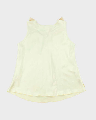 Vintage 1980s Yellow Floral Lingerie Camisole - M