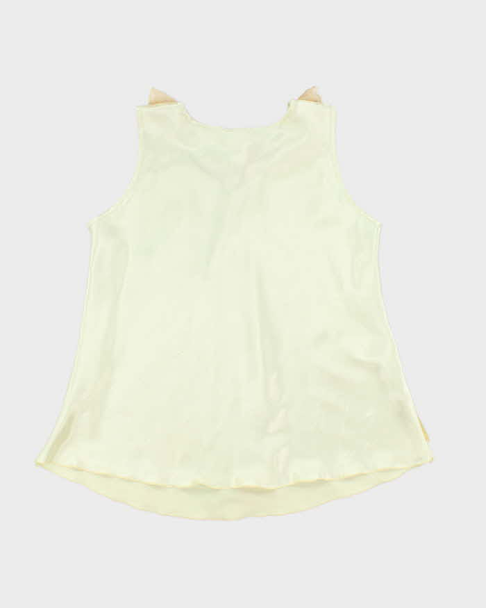 Vintage 1980s Yellow Floral Lingerie Camisole - M