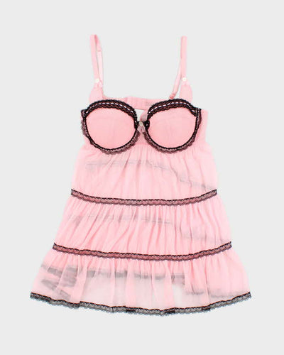La Senza Underwire Sheer Pink Lingerie Camisole - L