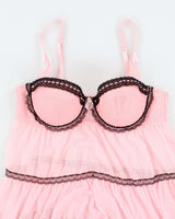 La Senza Underwire Sheer Pink Lingerie Camisole - L