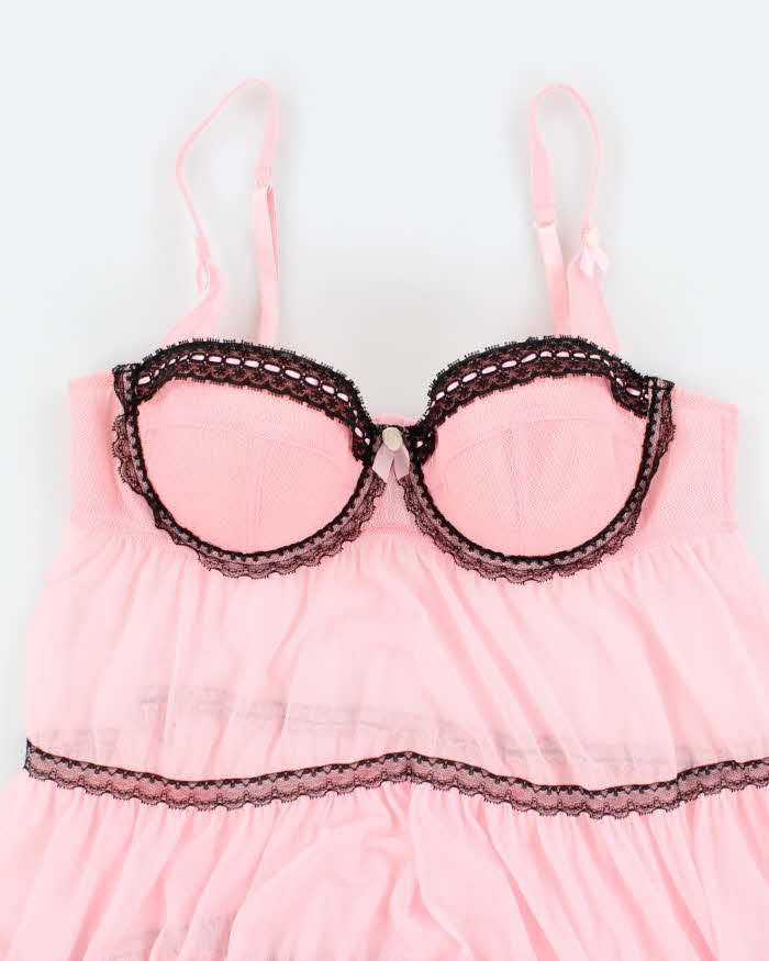 La Senza Underwire Sheer Pink Lingerie Camisole - L