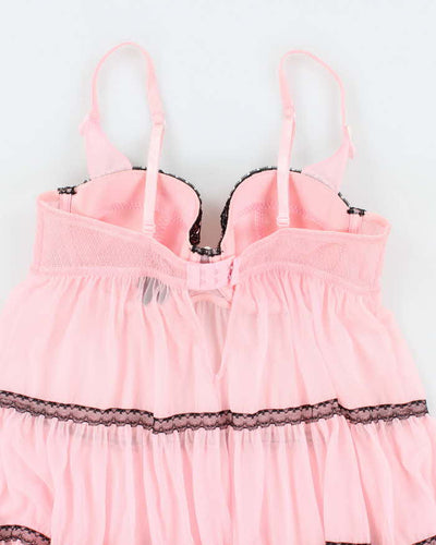 La Senza Underwire Sheer Pink Lingerie Camisole - L