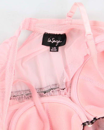 La Senza Underwire Sheer Pink Lingerie Camisole - L