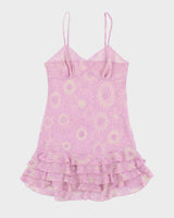 La Vie En Rose Lilac Purple Floral Lingerie Slip - M