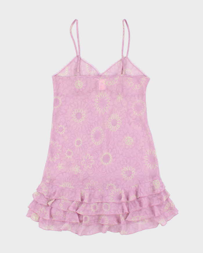 La Vie En Rose Lilac Purple Floral Lingerie Slip - M