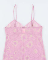 La Vie En Rose Lilac Purple Floral Lingerie Slip - M