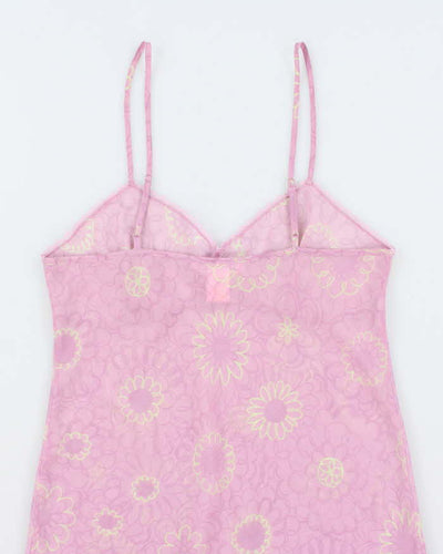La Vie En Rose Lilac Purple Floral Lingerie Slip - M