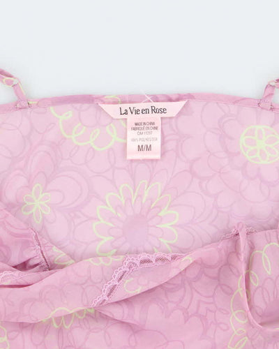 La Vie En Rose Lilac Purple Floral Lingerie Slip - M