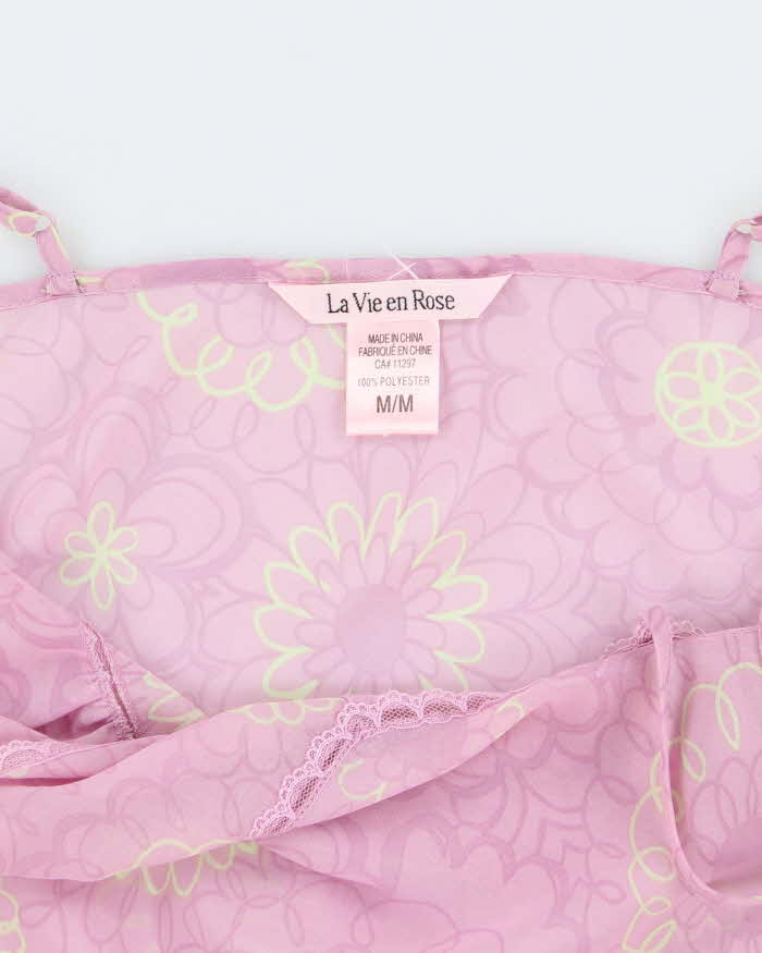 La Vie En Rose Lilac Purple Floral Lingerie Slip - M