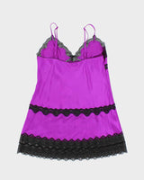 Victoria's Secret Purple Satin Lingerie Slip - L