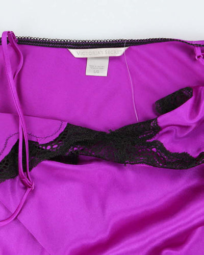 Victoria's Secret Purple Satin Lingerie Slip - L