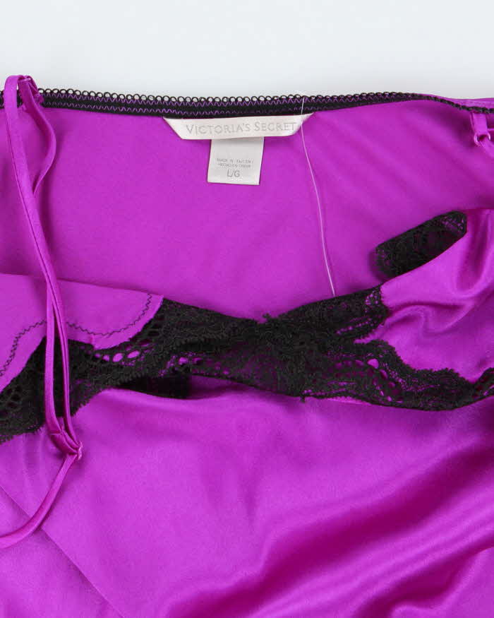 Victoria's Secret Purple Satin Lingerie Slip - L