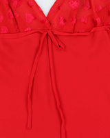 La Senza Red Felt Hearts Sheer Slip - S