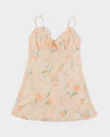 La Senza Peach Pink Floral Sheer Slip - M