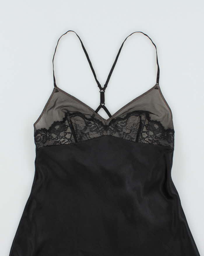 Calvin Klein Black Lace Detail Slip - XS