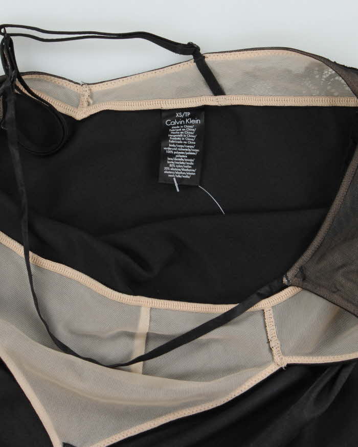 Calvin Klein Black Lace Detail Slip - XS