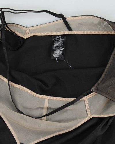 Calvin Klein Black Lace Detail Slip - XS