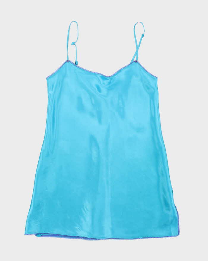 La Senza Cerulean Blue Satin Slip - M