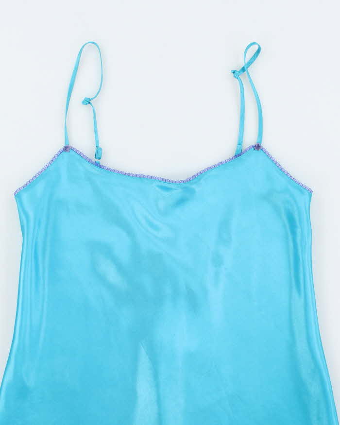 La Senza Cerulean Blue Satin Slip - M