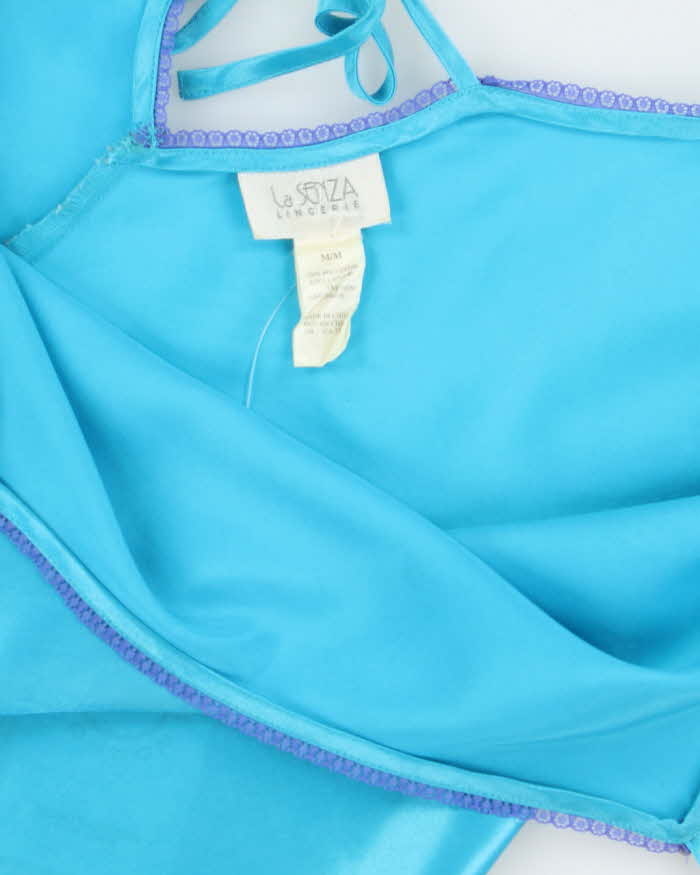 La Senza Cerulean Blue Satin Slip - M