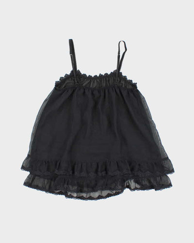 La Senza Black Sheer Babydoll Camisole - S