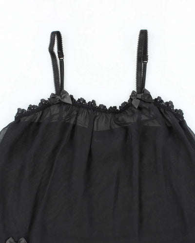 La Senza Black Sheer Babydoll Camisole - S
