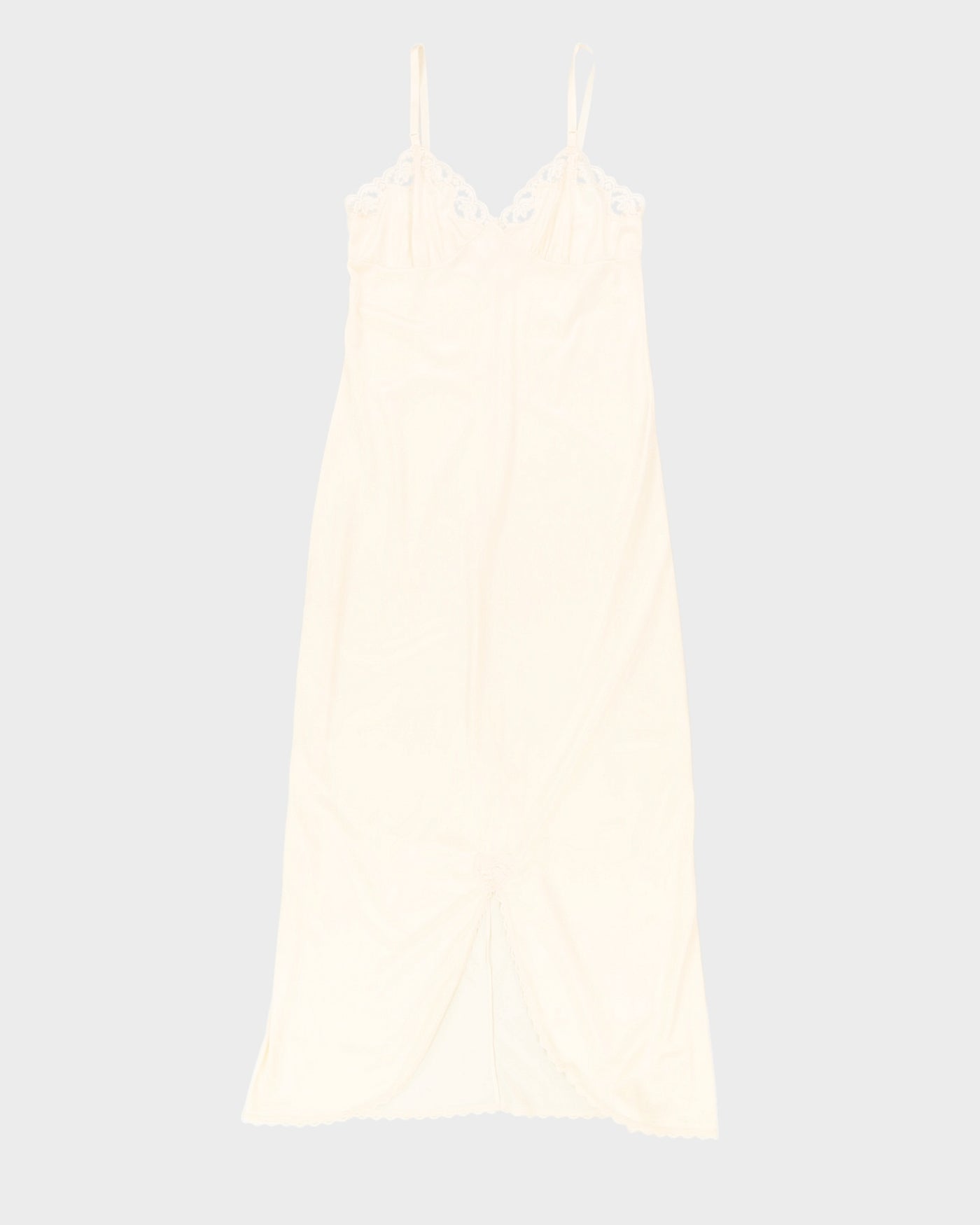 Vintage Cream Slip Dress - XS