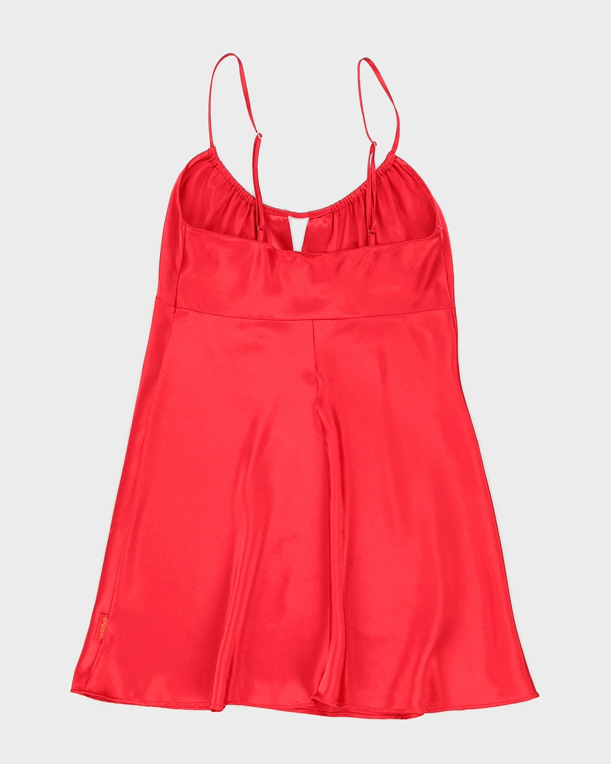 Y2K Red Short Slip Dress - XXS