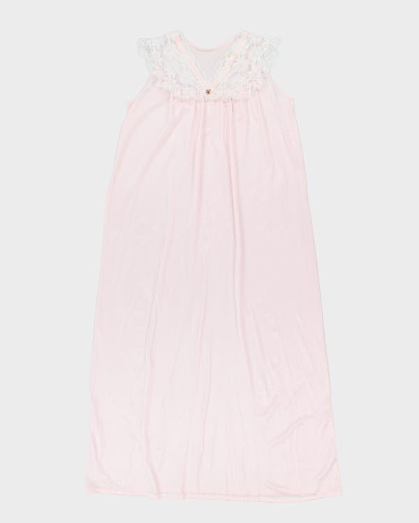 Vintage 1970s Charlin Pink Nightgown - L