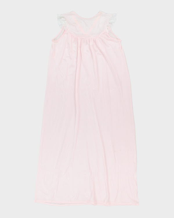 Vintage 1970s Charlin Pink Nightgown - L