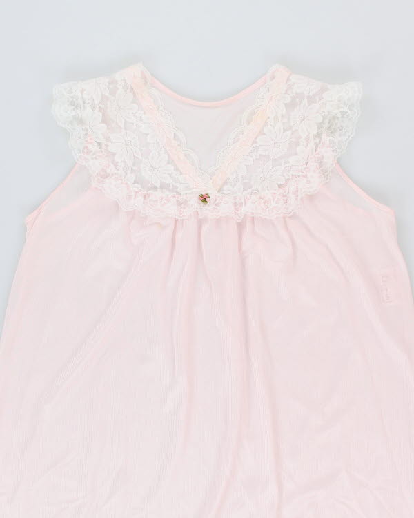 Vintage 1970s Charlin Pink Nightgown - L