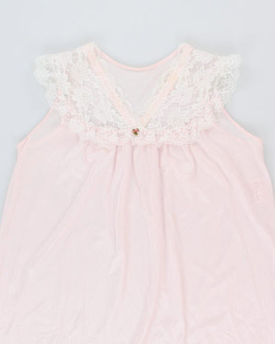 Vintage 1970s Charlin Pink Nightgown - L