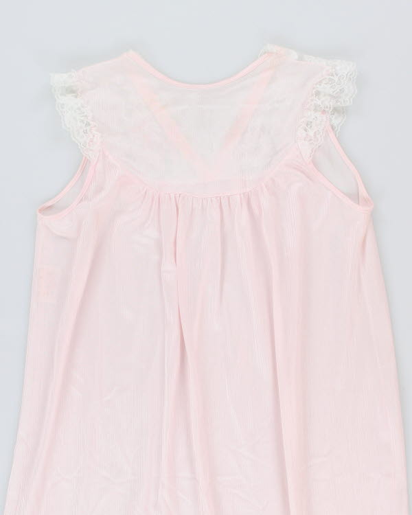Vintage 1970s Charlin Pink Nightgown - L