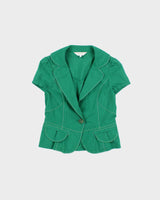 Vintage Y2k 2000s Compagna Lightweight Short Sleeve Blazer Jacket - S