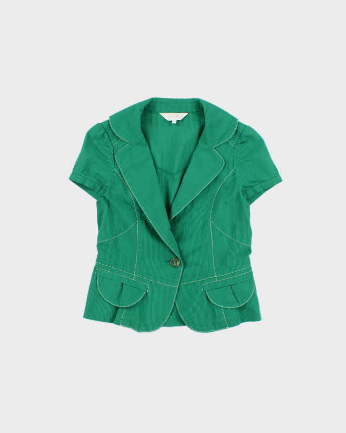 Vintage Y2k 2000s Compagna Lightweight Short Sleeve Blazer Jacket - S