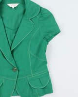 Vintage Y2k 2000s Compagna Lightweight Short Sleeve Blazer Jacket - S