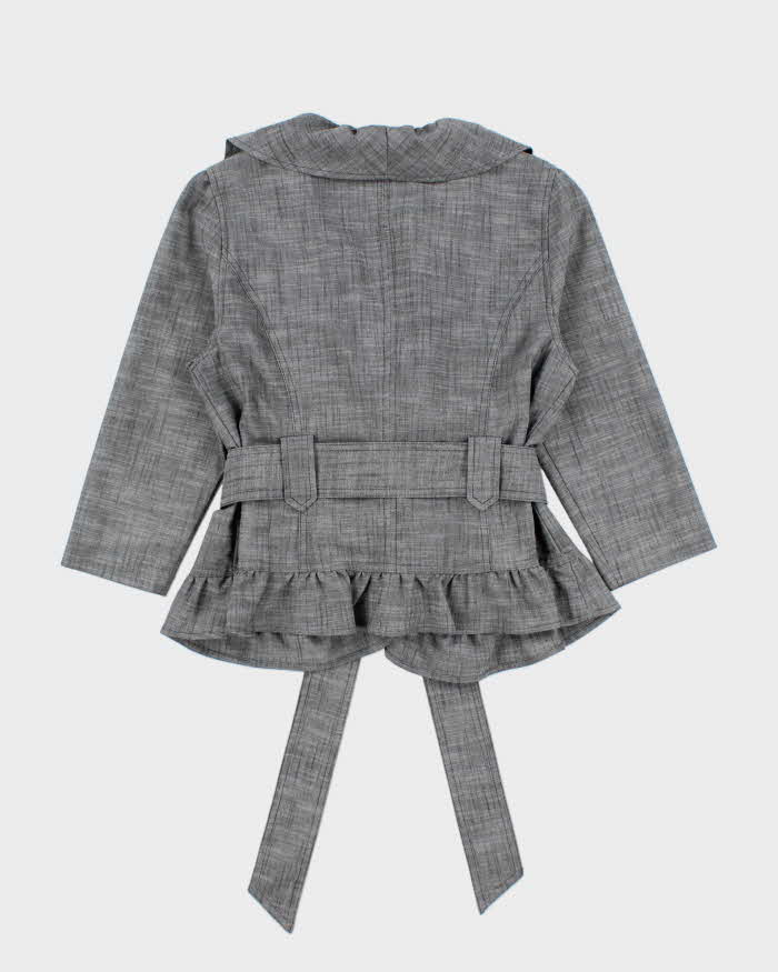 Vintage Y2k 2000s First Option Ruffle Collar Lightweight Jacket - S