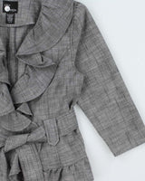 Vintage Y2k 2000s First Option Ruffle Collar Lightweight Jacket - S