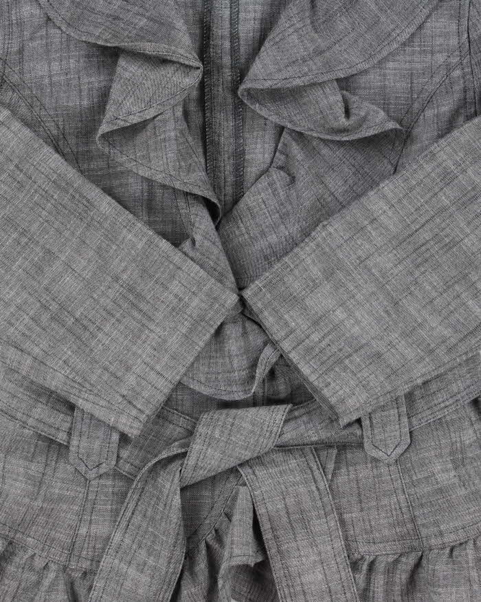 Vintage Y2k 2000s First Option Ruffle Collar Lightweight Jacket - S