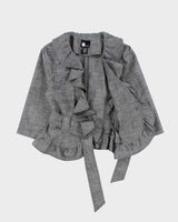 Vintage Y2k 2000s First Option Ruffle Collar Lightweight Jacket - S
